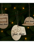 Custom Engraved Wooden Christmas Ornaments
