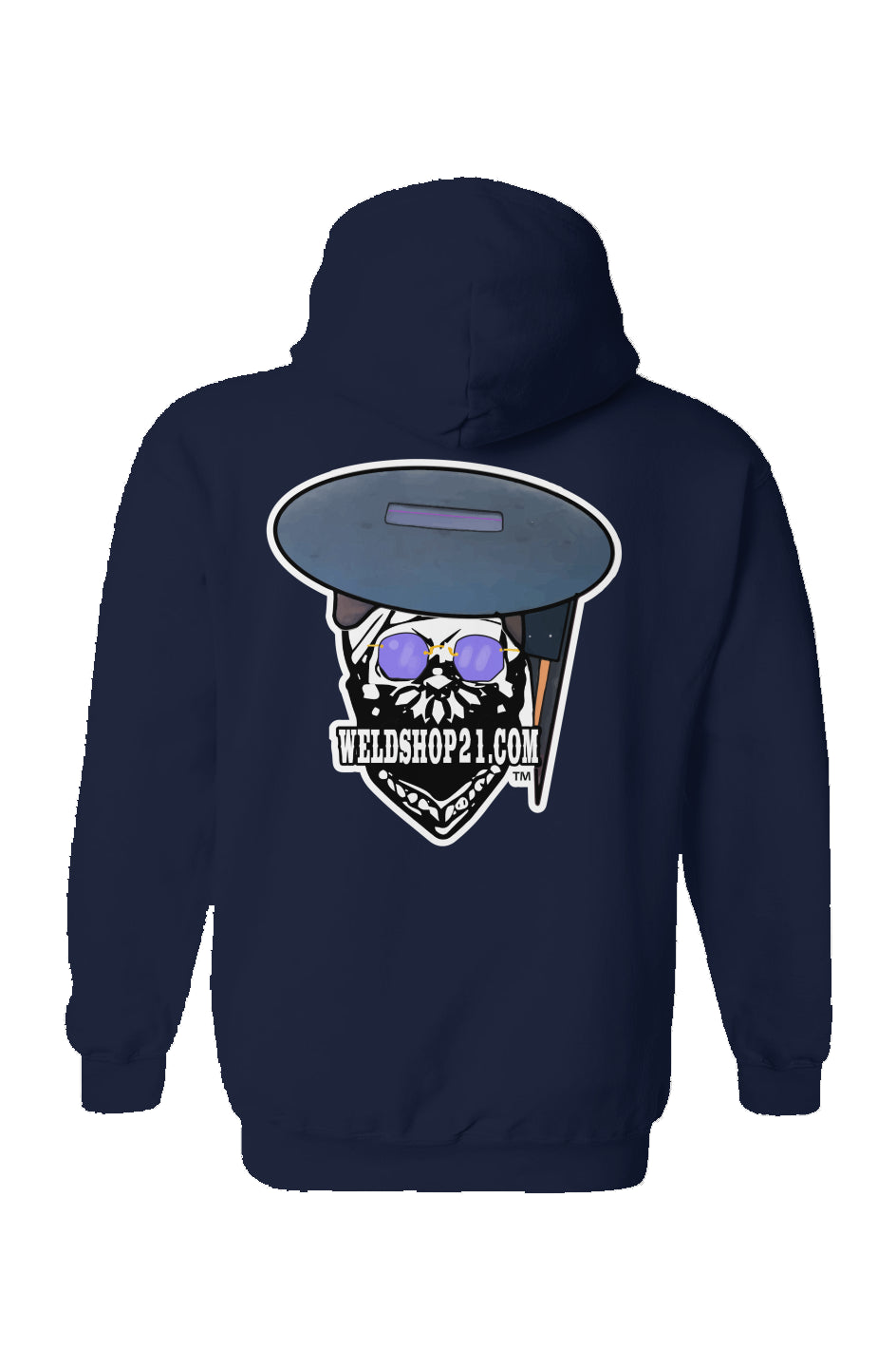 WeldShop21 Pancake Hoodie- Navy