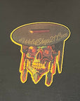 Skull & Shield Gold Holographic Sticker