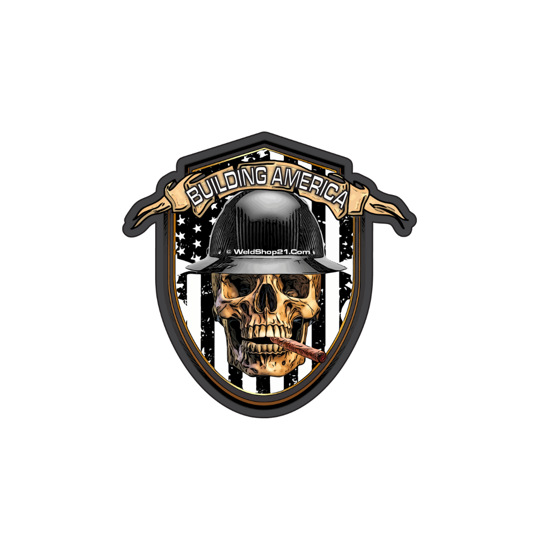 Skull Smoking Cigar Sticker