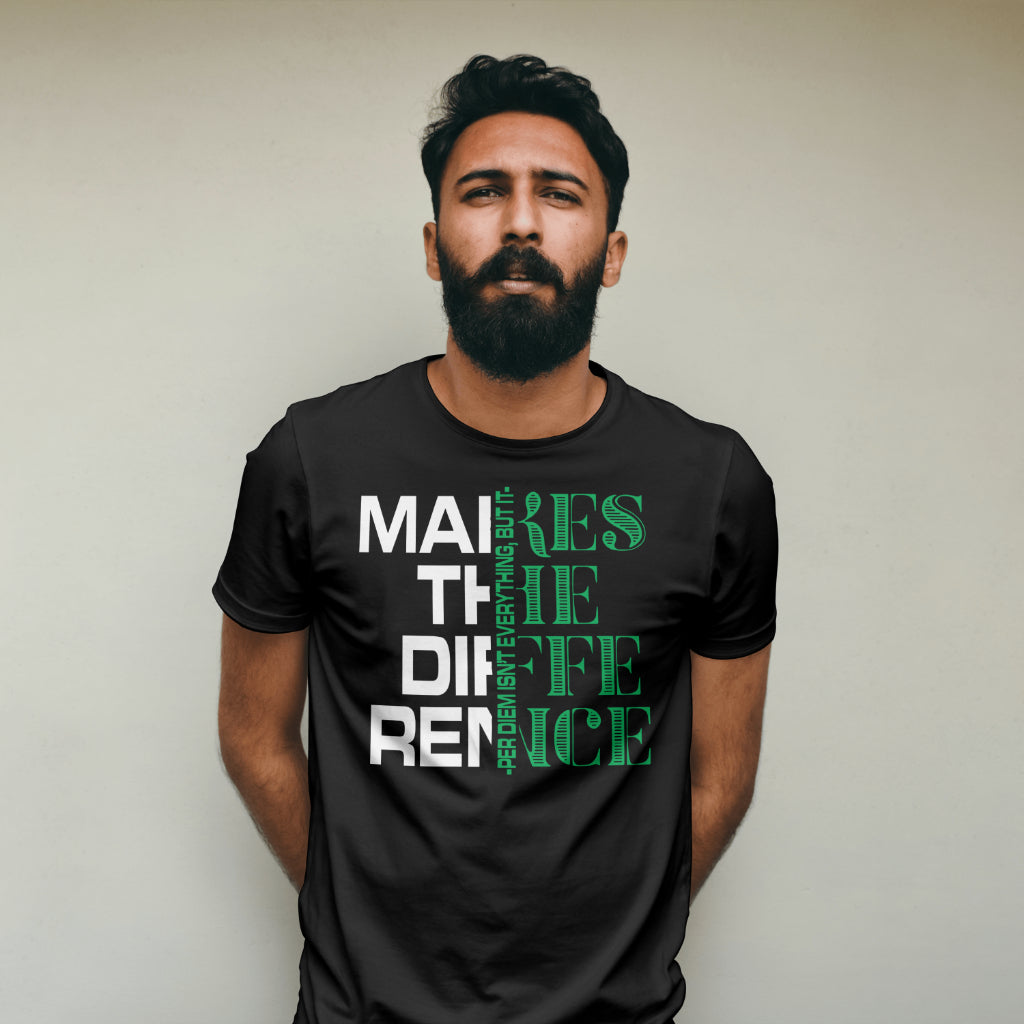 Per Diem Makes The Difference Tee- Black