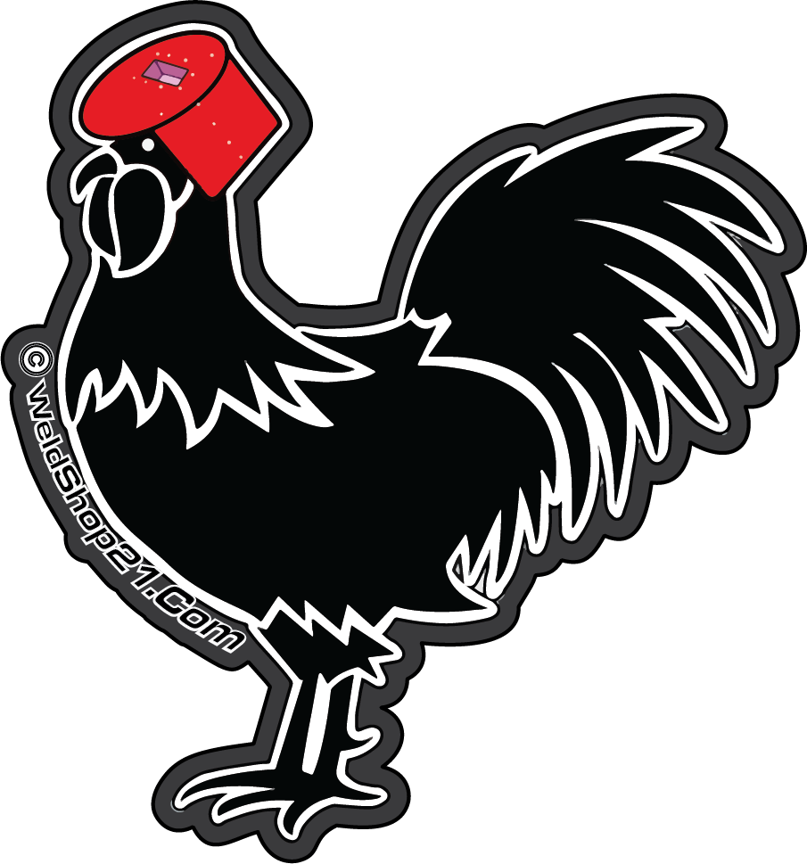 Weld Rooster Sticker